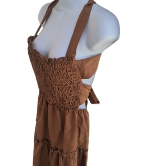 Rust Brown Summer Dress Size XS New NWOT - Picture 5 of 6
